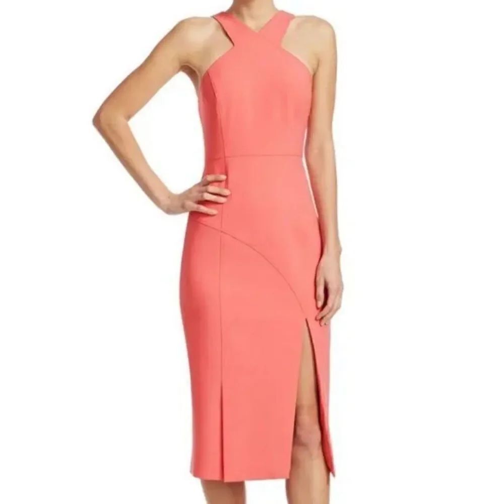 Cinq à Sept Melina Halter Cutaway Midi Dress 2
